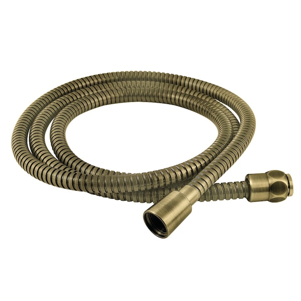 72Inch Stainless Steel Shower Hose, Antique Brass